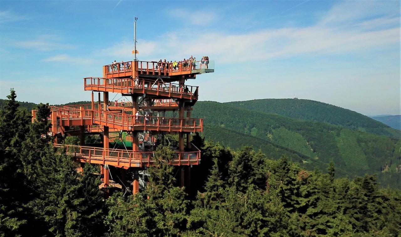 Penzion A Restaurace Stare Casy Horní Bečva Dış mekan fotoğraf